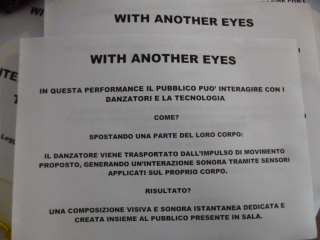 'With another eyes' - Programme notes