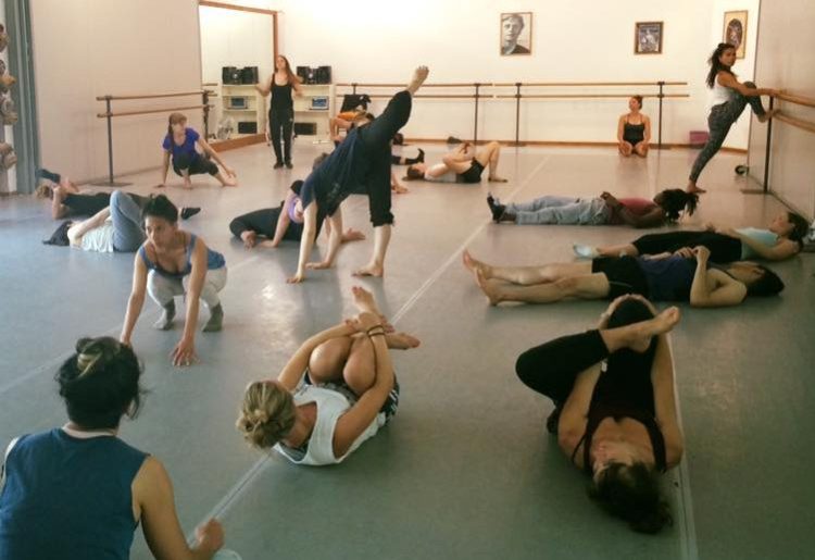 Warm up at the Demidoff dance studio, in Florence. 04/07/2016