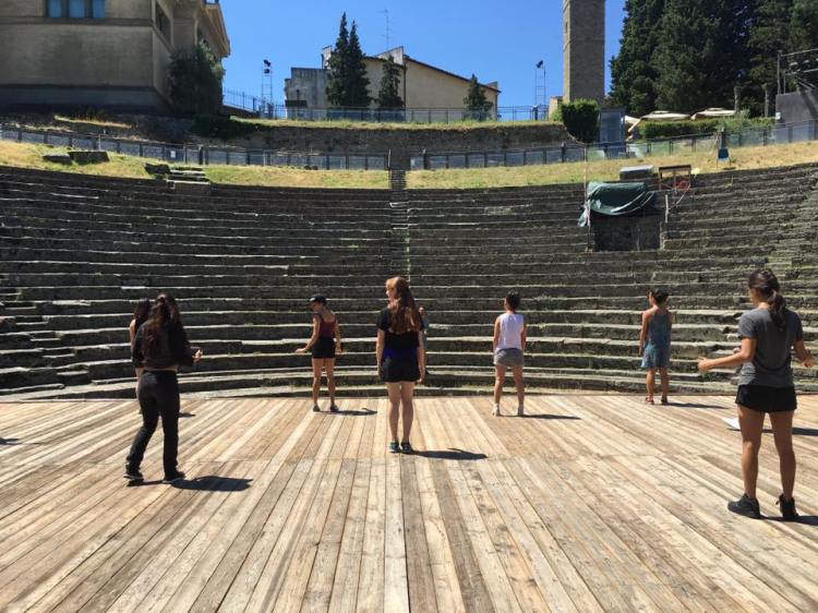 Rehearsal for 'May be wrong' by Guido Sarli at the Teatro Romano Fiesole, 18/07/2016