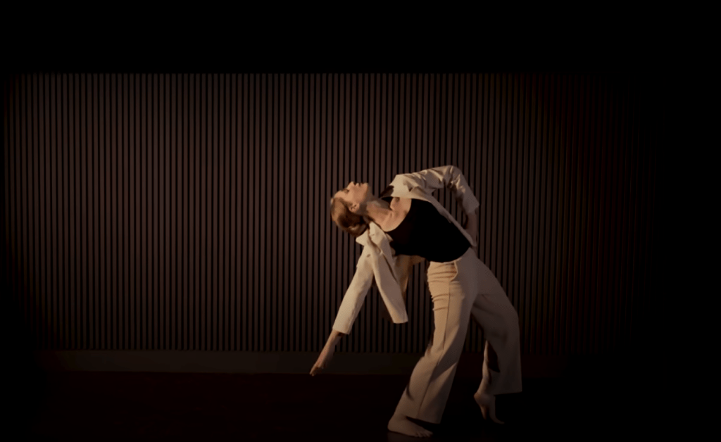 Yanaëlle dancing in the official music video for 'Not Urgent' by MYRY (2025)